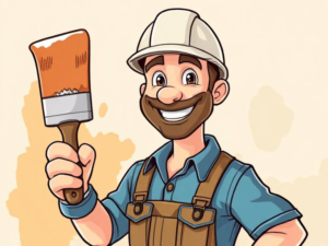 painter smiling